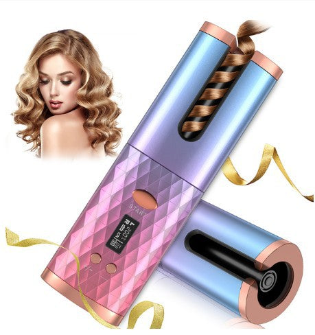 Portable Rechargeable Automatic Hair Curler with LCD Display