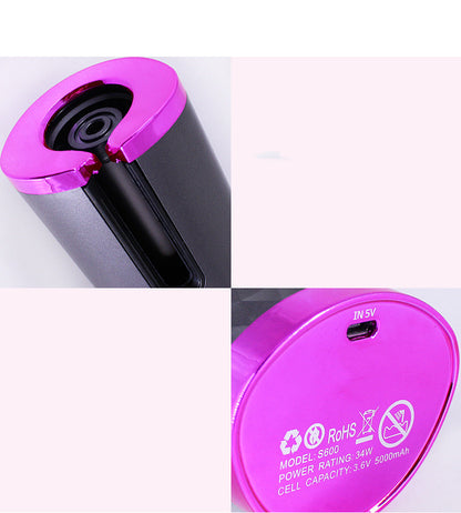 Portable Rechargeable Automatic Hair Curler with LCD Display