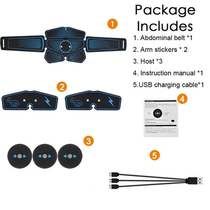 Abdominal muscle training with EMS fitness equipment