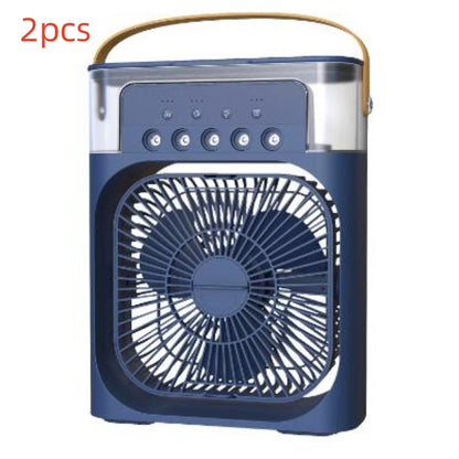 3 In 1 Air Humidifier Cooling USB Fan LED Night Light Water Mist Humidification Fan Spray Electric Fan