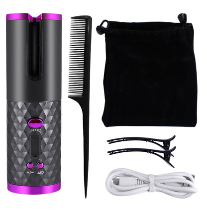 Portable Rechargeable Automatic Hair Curler with LCD Display