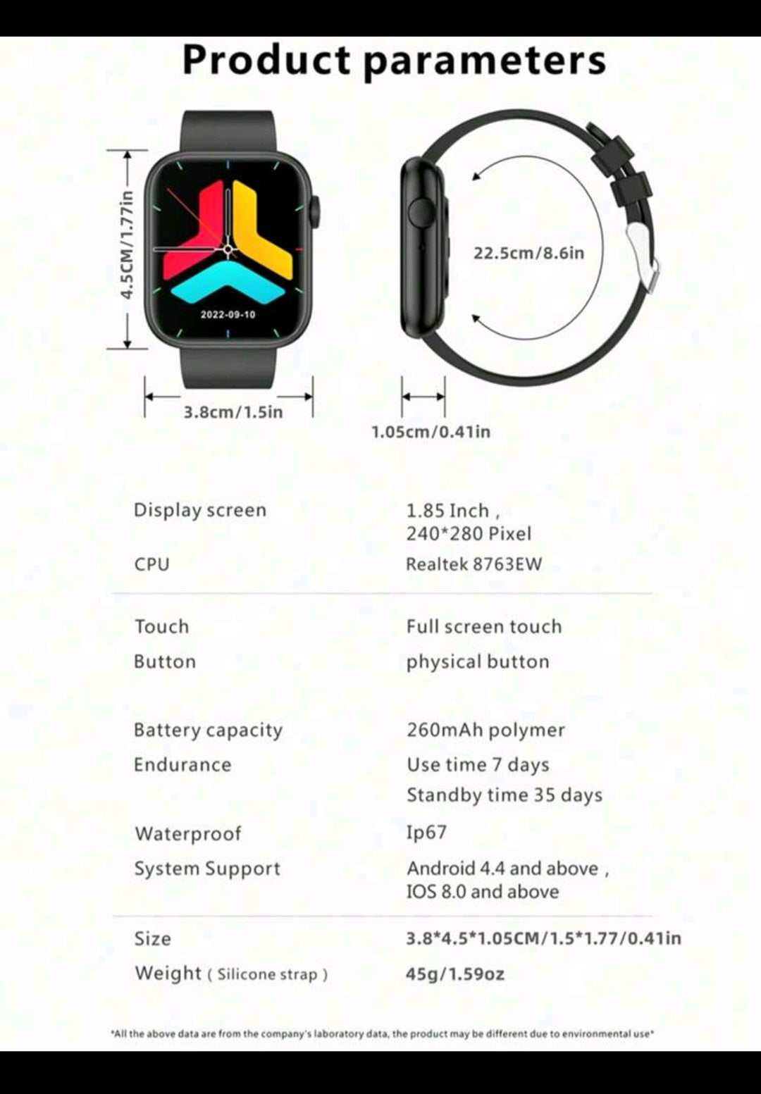 Heart Rate Monitoring And Calls Smartwatch