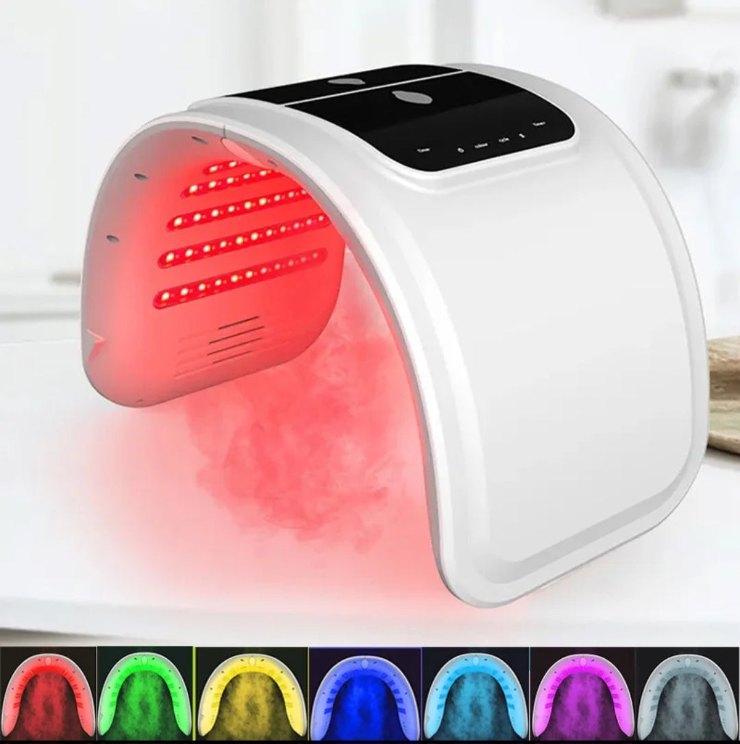 7 Color LED Light Heating Photon Mask Facial Acne Removal Anti Wrinkle