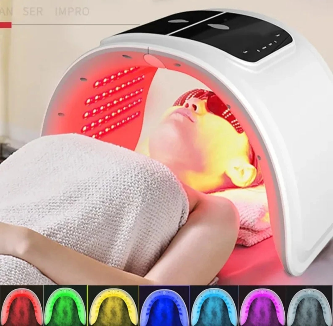 7 Color LED Light Heating Photon Mask Facial Acne Removal Anti Wrinkle