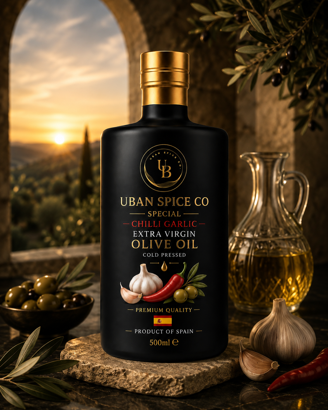 Extra Virgin Garlic Chilli Olive Oil