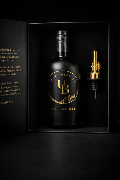 Premium Chilli Oil 500ml – Luxury Gift Set | UBAN Spice Co