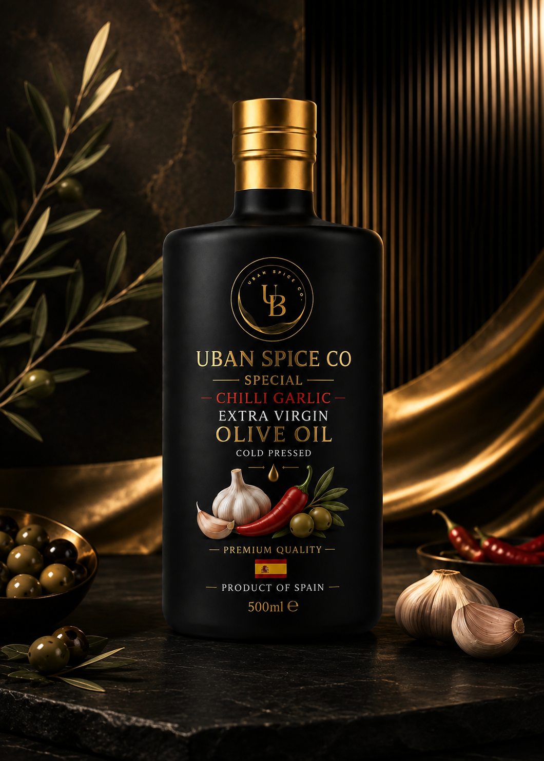 Extra Virgin Garlic Chilli Olive Oil