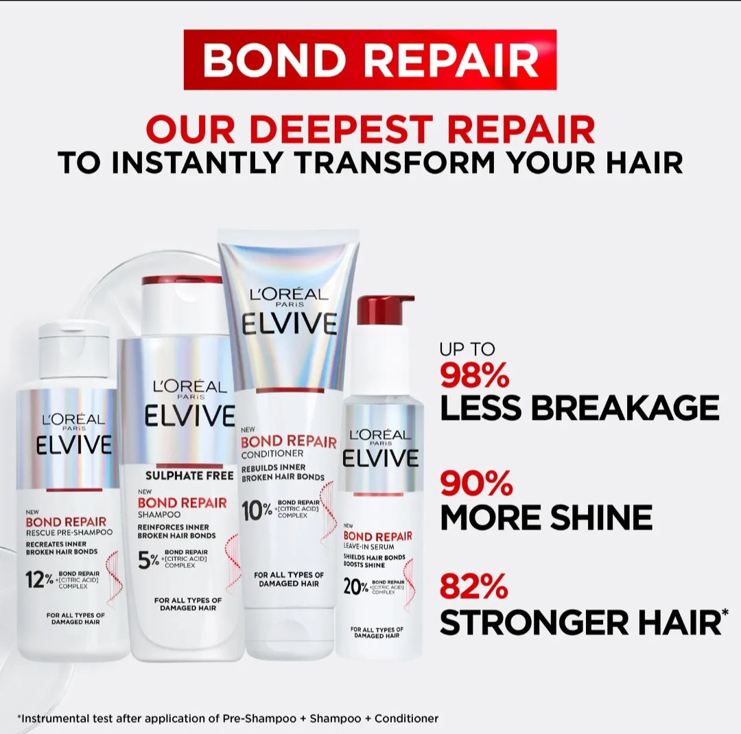 L'Oréal Paris Elvive Bond Repair Full Routine Bundle Beauty Supplies