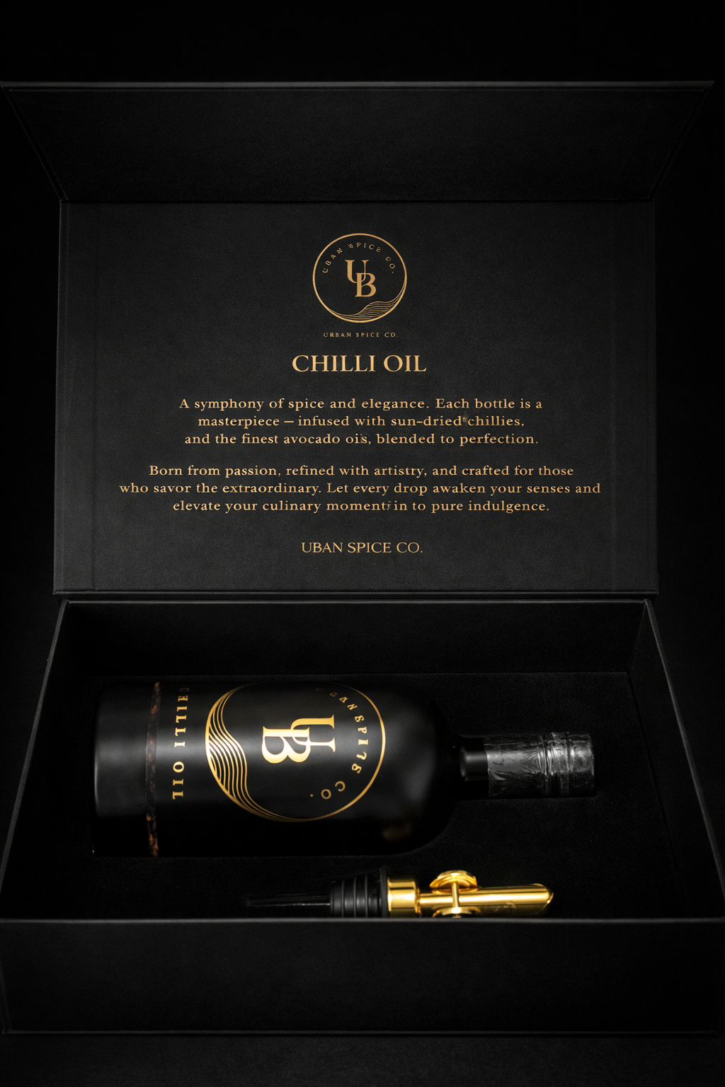Premium Chilli Oil 500ml – Luxury Gift Set | UBAN Spice Co