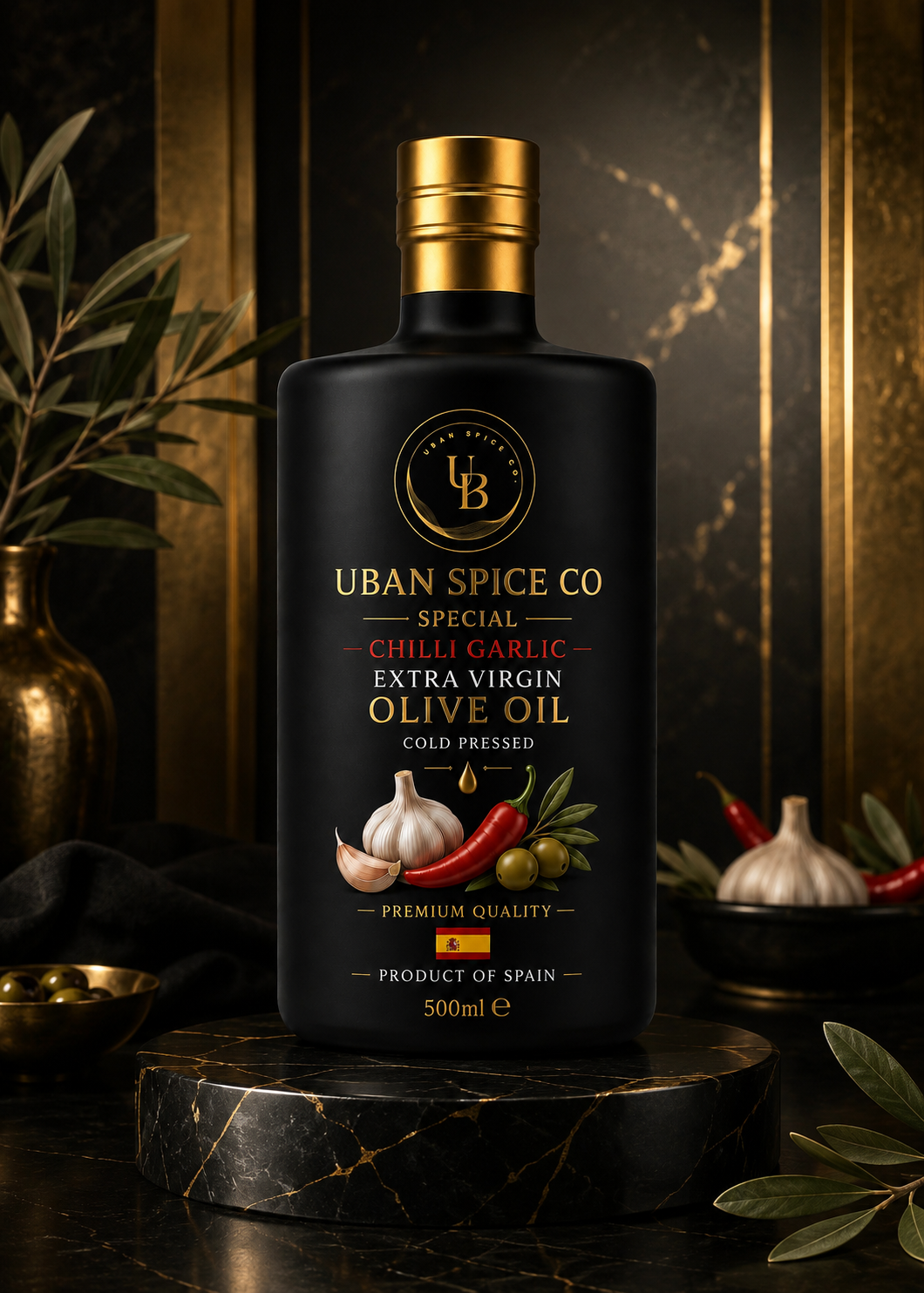Extra Virgin Garlic Chilli Olive Oil