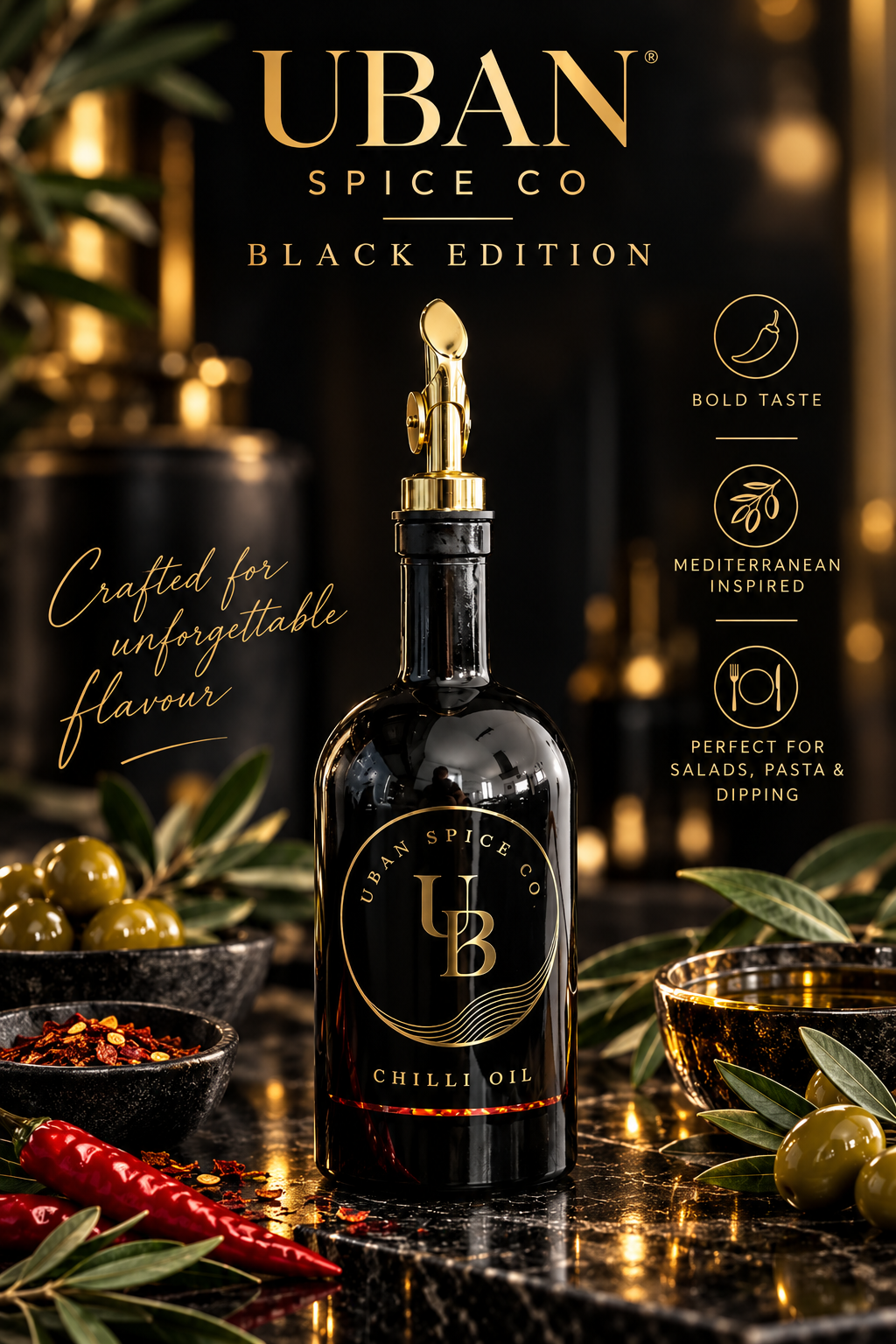 Premium Chilli Oil 500ml – Luxury Gift Set | UBAN Spice Co